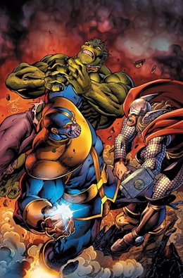 Thanos, Hulk y Thor