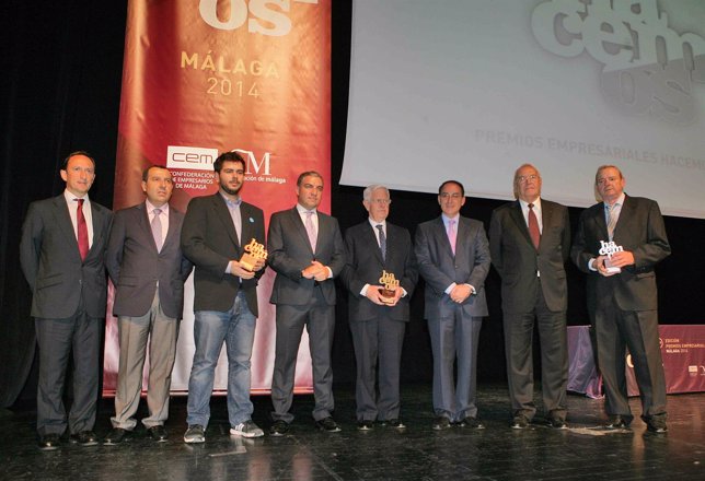Galardonados con los premios Hacemos Málaga de la CEM y Diputación