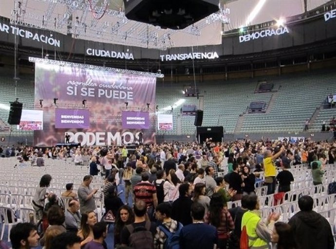 Actu de Podemos en Madrid. 