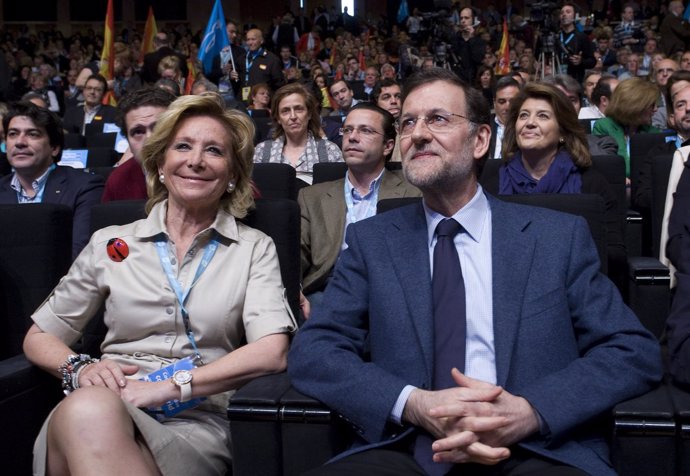 Aguirre Y Rajoy En El XV Congreso PP Regional 