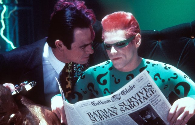 Tommy Lee Jones y Jim Carrey en Batman Forever