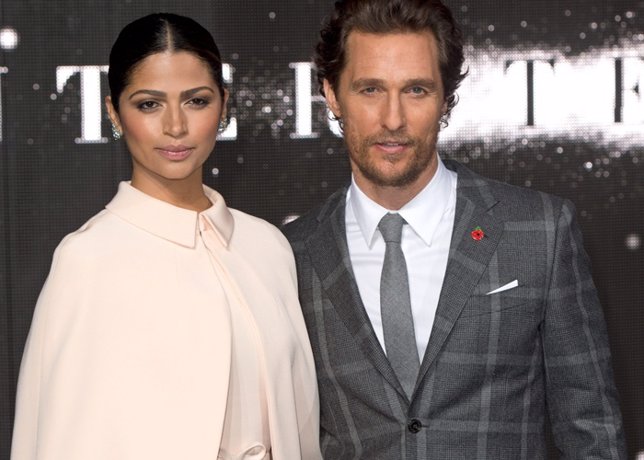 October 29, 2014:  Matthew McConaughey and Camila Alves arriving at the European