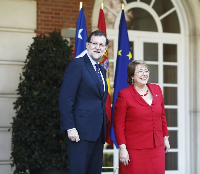 Michelle Bachelet y Mariano Rajoy