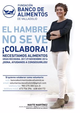Cartel de la campaña del Banco de Alimentos de Valladolid