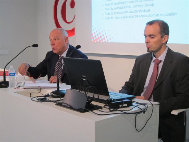 Javier Taberna y Fernando San Miguel en la rueda de prensa