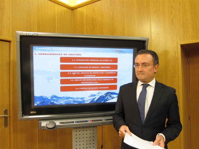 Salguero durante la presentación del operativo de vialidad invernal