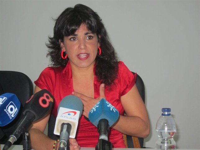 Teresa Rodríguez en rueda de prensa