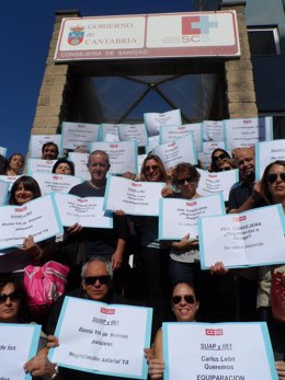 Trabajadores del SUAP y el 061