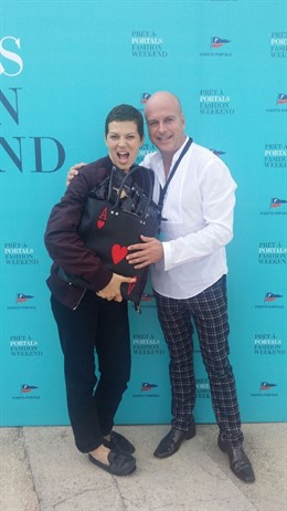 David de Castro con Bimba Bosé Pret a portals fashion weekend