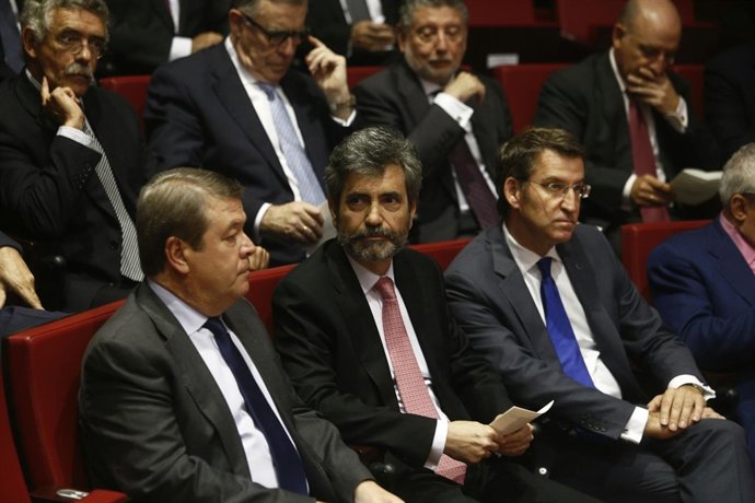 Carlos Lesmes junto a César Tolosa en un acto