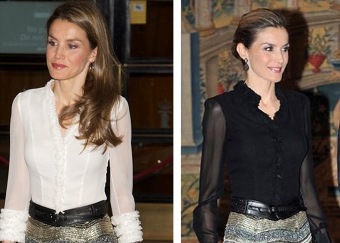 La Reina Letizia también repite ropa