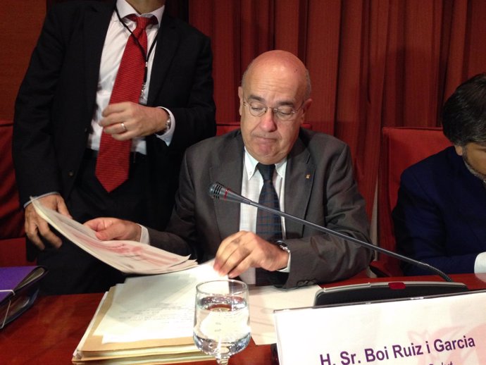 El conseller de Salud de la Generalitat, Boi Ruiz, en el Parlament