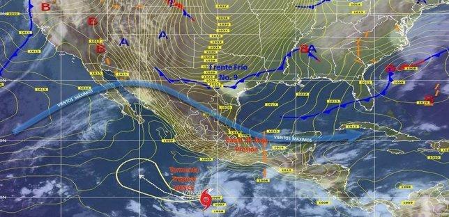La tormenta tropical Vance se desplaza hacia Acapulco 