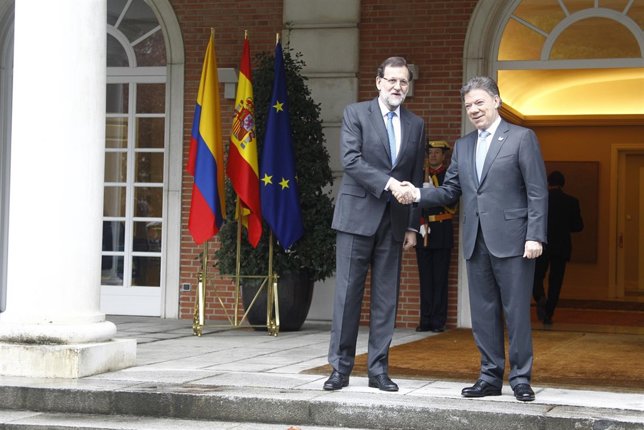 Mariano Rajoy y Juan Manuel Santos