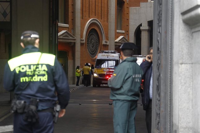 Explosión en el edificio del Banco de España en Madrid