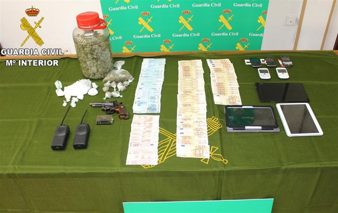 Objetos intervenidos en operación Tuister