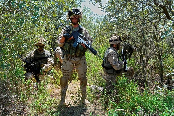 Efectivos de la Brimz X durante uno de sus ejercicios