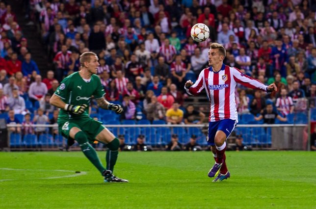 Griezmann en el choque del Calderón ante el Malmoe