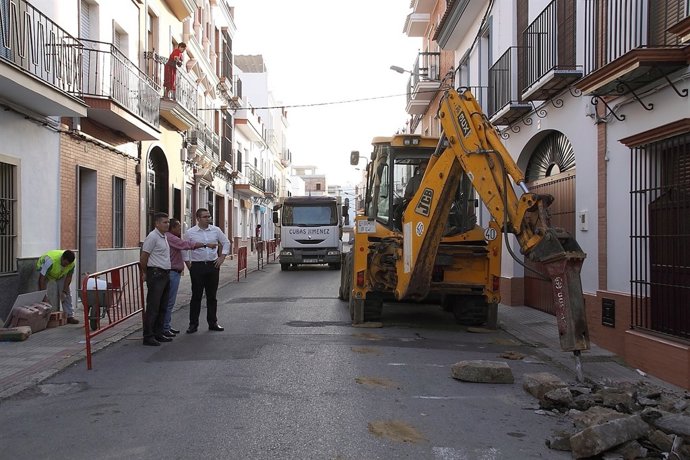 Obras en la Calle Jesús del Gran Poder de Los Palacios