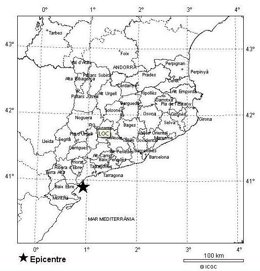 Seísmo en L'Hospitalet de l'Infant