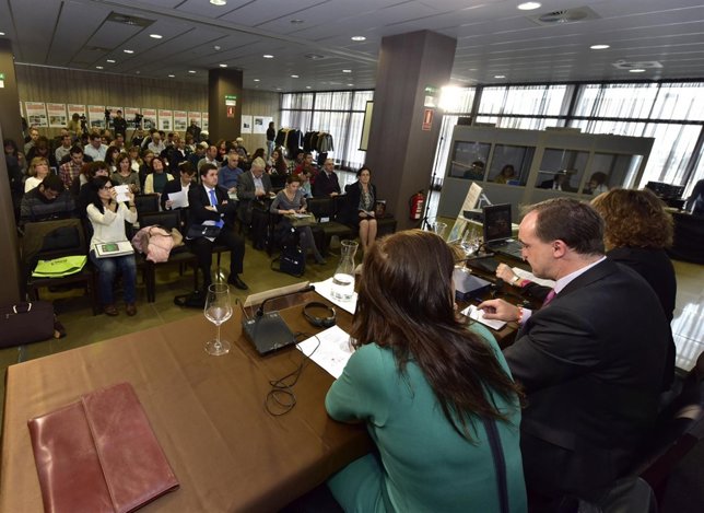 Un momento de la intervención del consejero Esparza