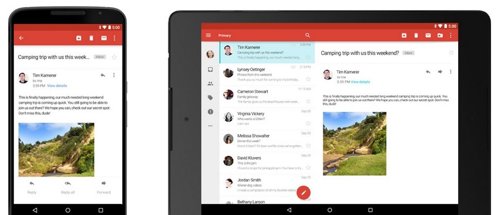 Aplicación de correo Gmail en Android 5.0 Lollipop