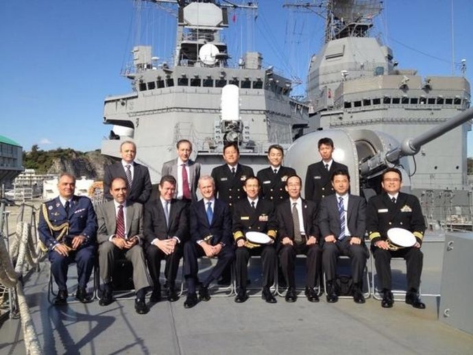 El ministro de Defensa, Pedro Morenés, durante su visita a Japón
