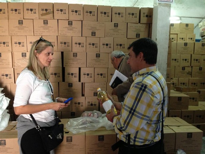 Centella, en su viaje a Gaza