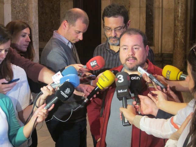 Los diputados de ICV-EUiA, Josep Vendrell y Joan Mena