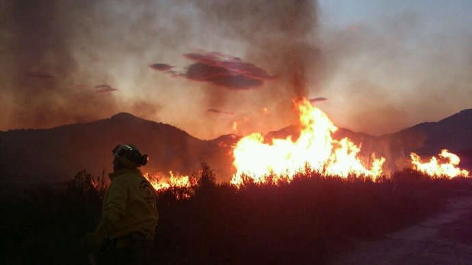Incendio en Lucainena de las Torres 