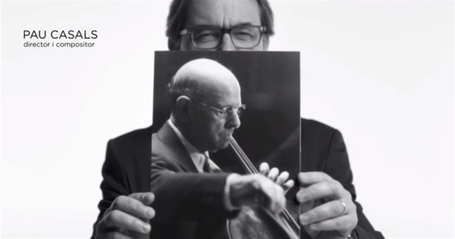 El presidente de la Generalitat, Artur Mas, en la campaña 'Votaré per tu'