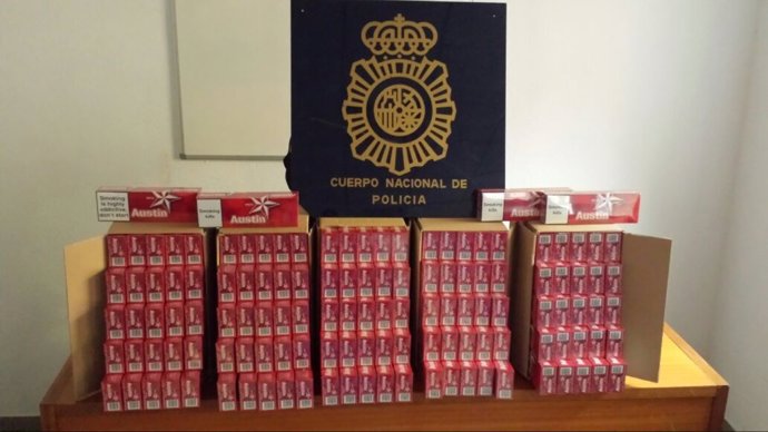 Las cajetillas de tabaco incautadas por la Policía Nacional