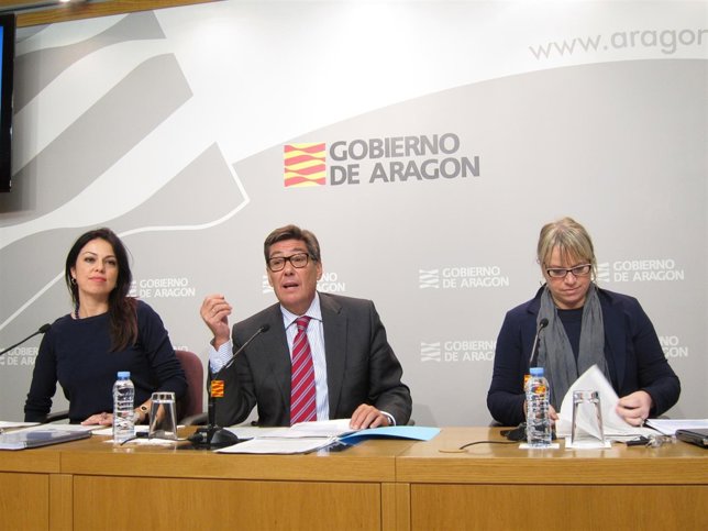 Aliaga, Sevilla y Scarpellini han presentado este miércoles el estudio en la DGA