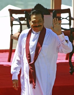 El presidente de Sri Lanka, Mahinda Rajapaksa