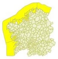 El litoral gallego, en alerta por olas