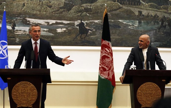 Jens Stoltenberg y  Ashraf Ghani
