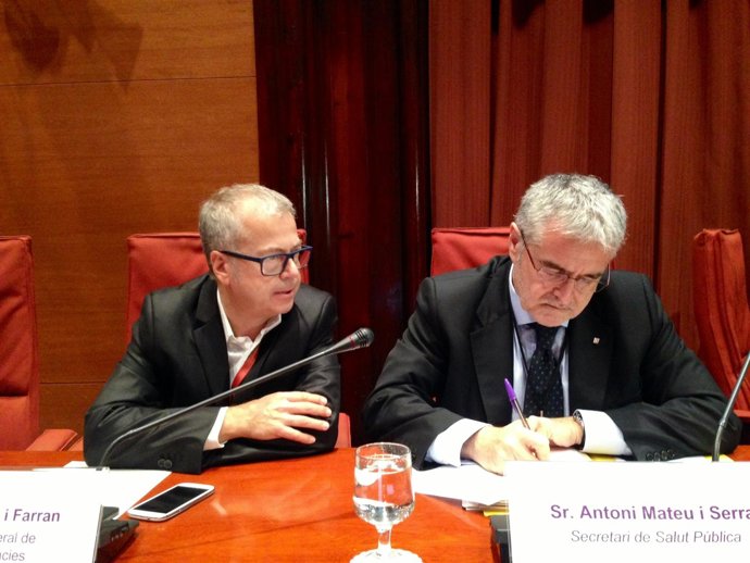 J.Colom y A.Mateu, en el Parlament