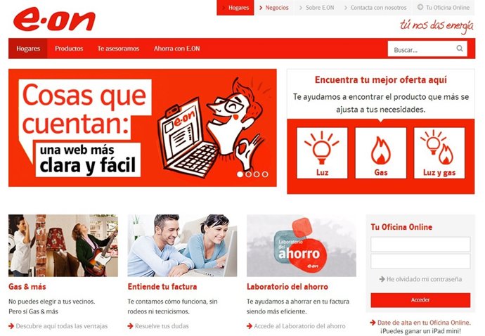 Nuevo web site de E.ON