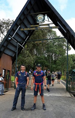 Alberto Contador, en su ascensión al Kilimanjaro  