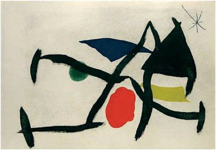 Una de las obras de Miró que se podrá contemplar en Utebo