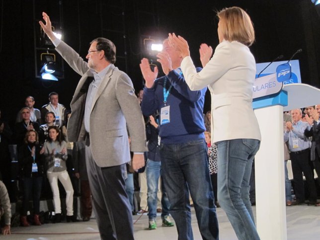 Rajoy en la convención nacional del PP en Cáceres