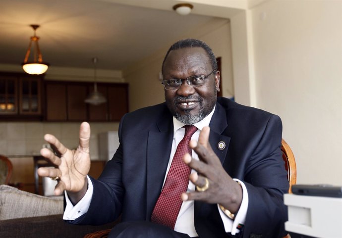 El líder de los rebeldes de Sudán del Sur, Riek Machar