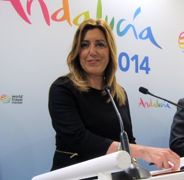 La presidenta de la Junta, Susana Díaz, en la World Travel Market