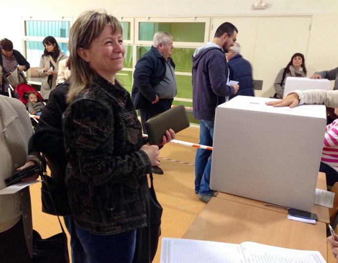 La ciudadana de Pramova (Rumanía) Viorica Seler en el 9N
