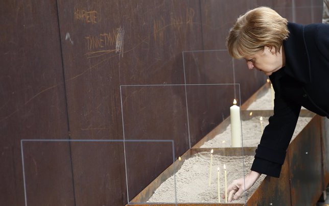Merkel en la celebración del 25 aniversario de la caída del Muro de Berlín