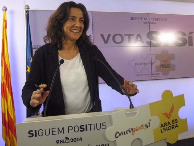 Mercè Conesa, portavoz de CDC, valora el 9N