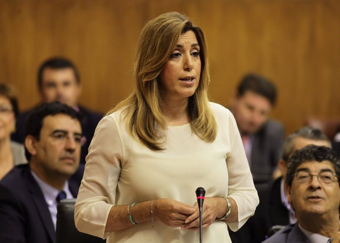 Susana Díaz, hoy en el Pleno del Parlamento