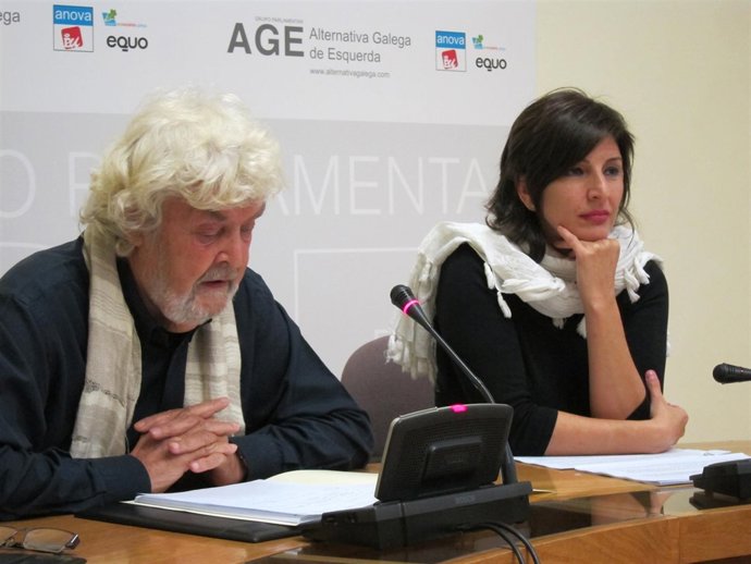 Beiras y Yolanda Díaz, AGE, en rueda de prensa