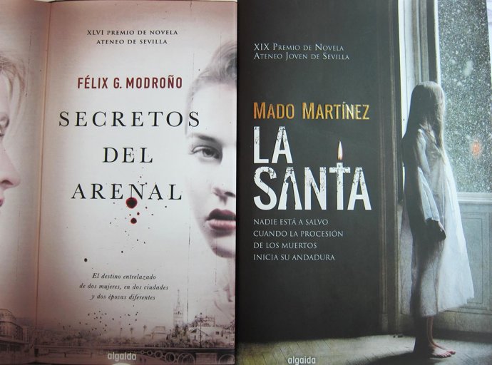 Portadas de las novelas galardonadas con los premios Ateneo