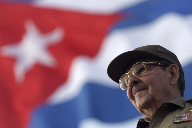 Cuba's President Raul Castro attends the May Day parade at Havana's Revolution S